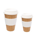 Tasse à café réutilisable en fibre de bambou à emporter écologique personnalisée biodégradable pour aller avec couvercle en bambou